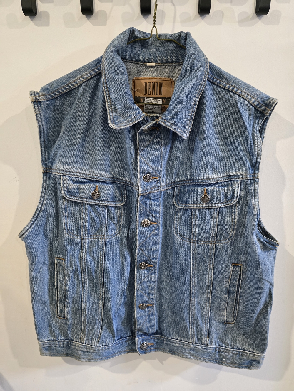 Express Light Blue Denim Jacket with Harley Davidson Patch